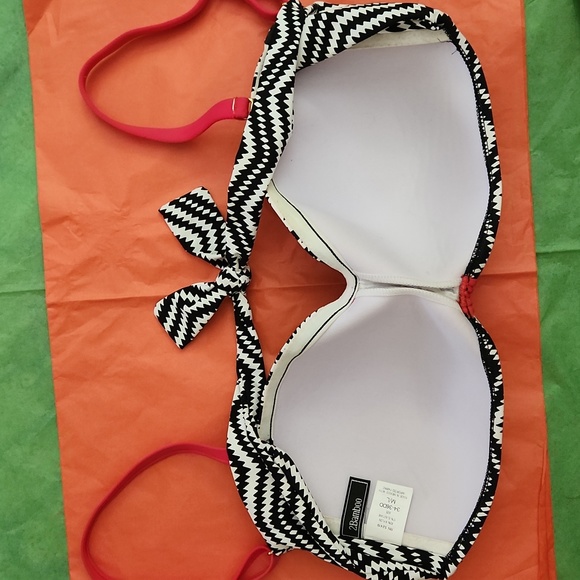 50s Retro Zig Zag Red, Black, and White Bikini - Picture 7 of 15